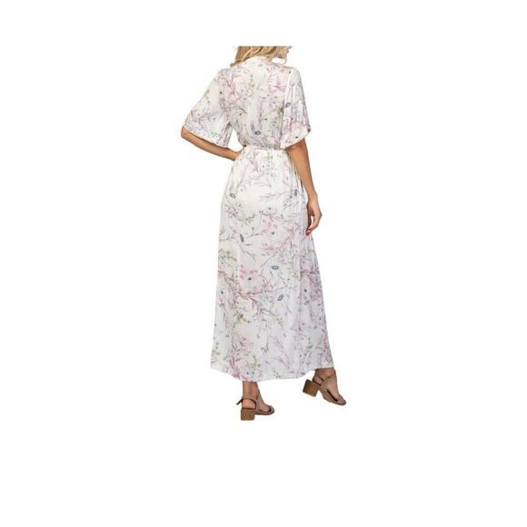 Pinkblush Floral Maxi Dress - White and Pink - Picture 2 of 16